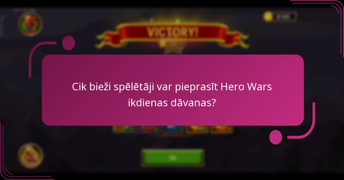 Kādas balvas spēlētāji var gaidīt no Hero Wars ikdienas dāvanām?