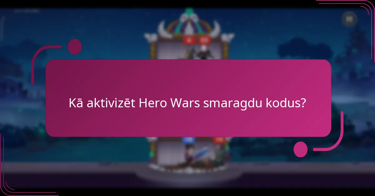 Ko es varu iegūt, izmantojot smaragdu kodus?