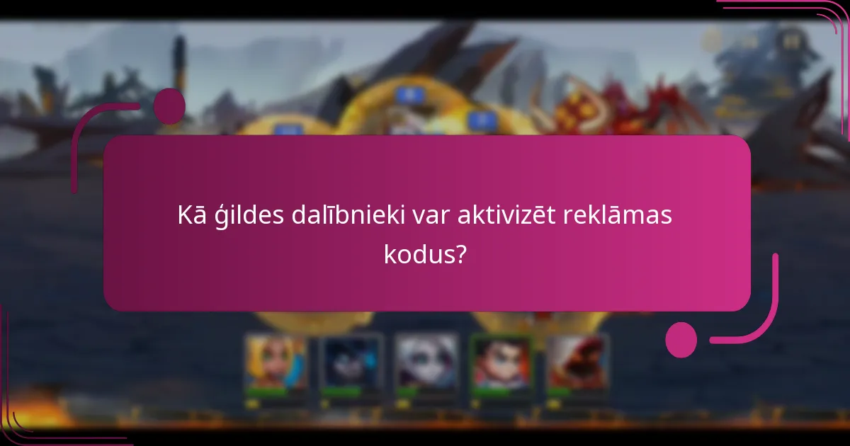 Kā ģildes dalībnieki var aktivizēt reklāmas kodus?