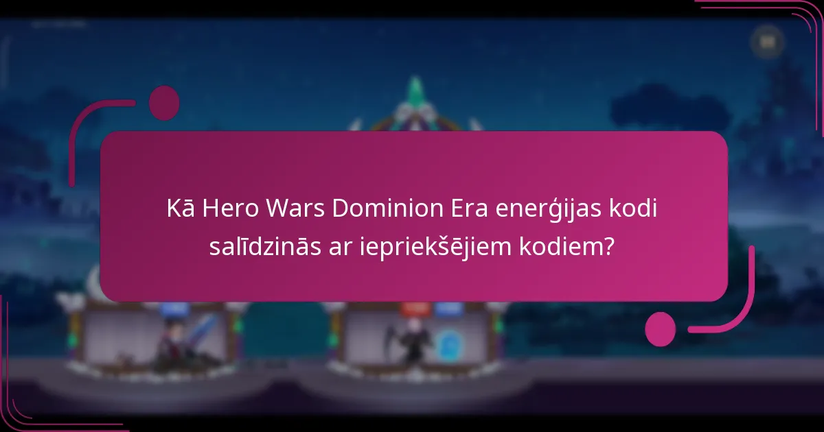 Kā spēlētāji var izmantot Hero Wars Dominion Era enerģijas kodus?