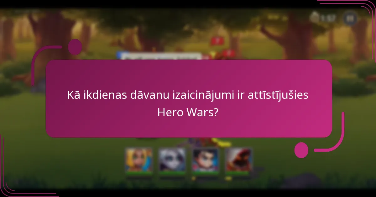 Kā pabeigt Hero Wars ikdienas dāvanu izaicinājumus?