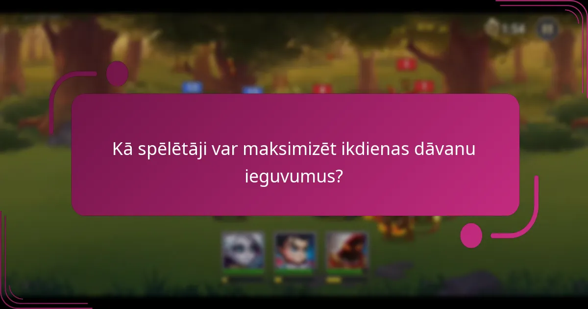 Kā spēlētāji var maksimizēt ikdienas dāvanu ieguvumus?