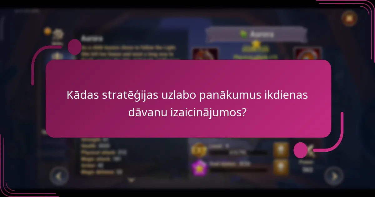 Kādas stratēģijas uzlabo panākumus ikdienas dāvanu izaicinājumos?